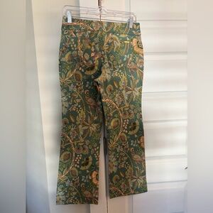 Spartina 449 Floral Maren Ankle Pants - Green and Gold